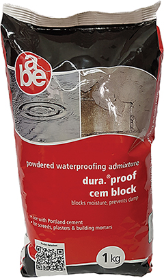 Powdered waterproofer blocks moisture