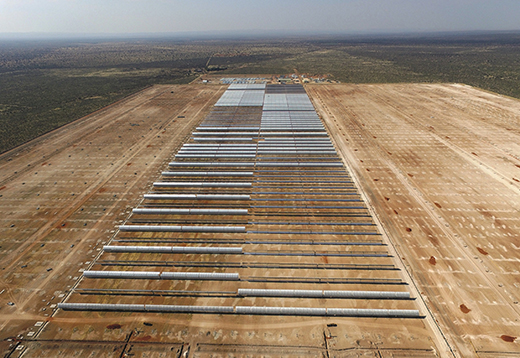 Kathu Solar Park being constructed