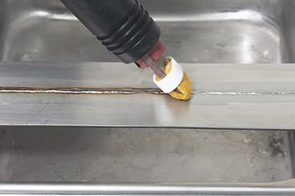 Surfox cleaning of TIG weld sassda stainless passive coating