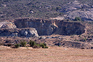 Illegal quarrying andborrow pits