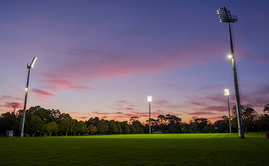 LED floodlight solution for rugby field