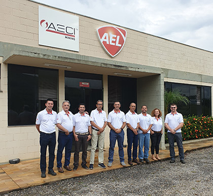 AECI Mining Brazil team led by MD Carlos Gonsalves