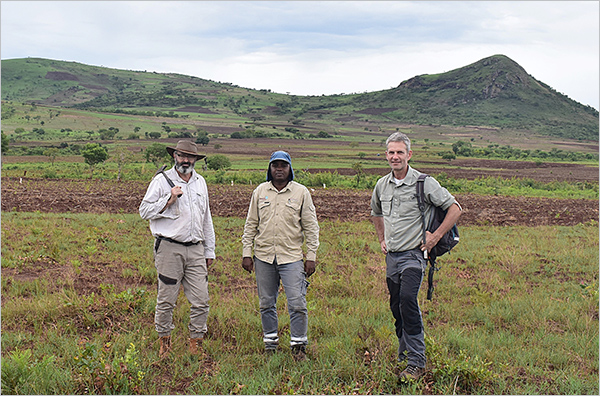COO Dave Hammond Geologist Benedito Madeleno and Site Manager Gavin Doyle November 2019