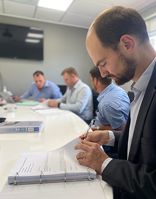 EDF RE CEO Tristan de Drouas signing the agreements