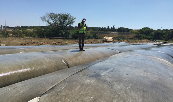 Geotextile dewatering bags the emergency solution for dewatering and solid waste management