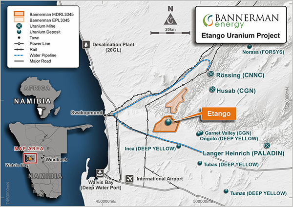 Bannerman applies for Etango 8 mining licence