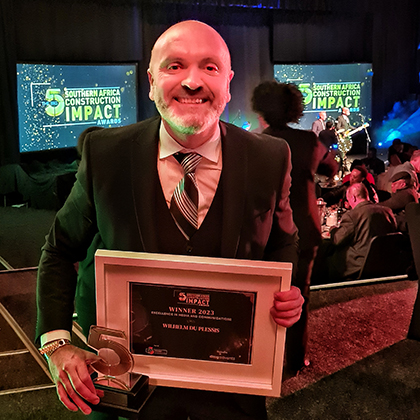 Construction World editor wins excellence in media and communication category in the Big 5 Southern Africa Construction Impact Awards