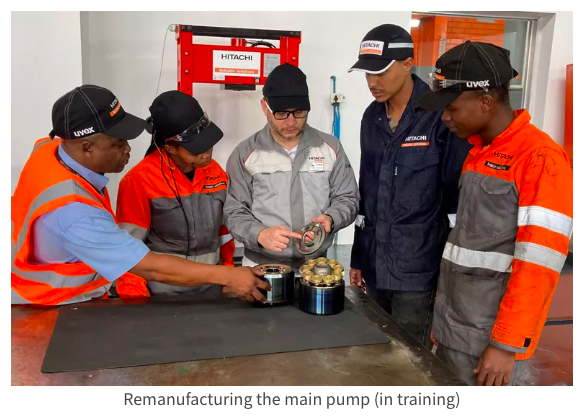 Hitachi Construction Machinery begins parts remanufacturing for construction machinery in the Republic of South Africa