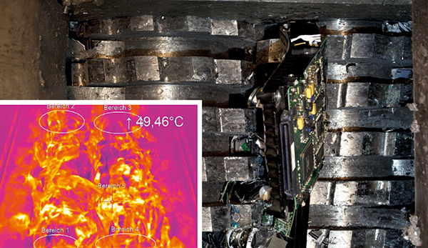 Fire protection in scrap metal recycling