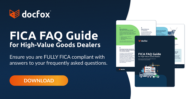 FICA FAQ Guide for High Value Goods Dealers