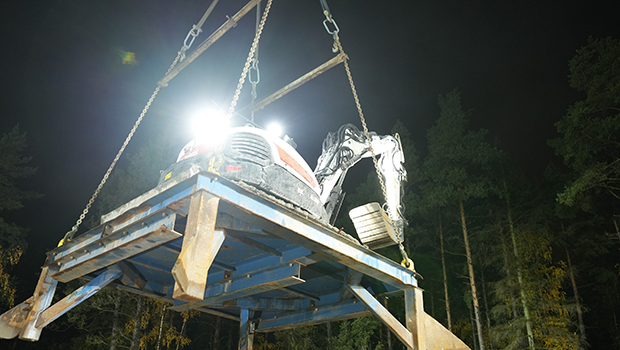 Modified excavator can be controlled remotely