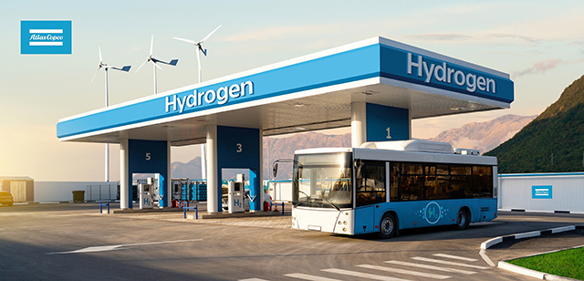 Atlas Copco H2Y hydrogen compressor meets the growing demands for hydrogen mobility