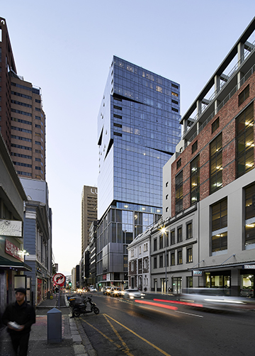 dhk Architects completes The Rubik an elegant tower that adds a twist to new developments in the Cape Town CBD
