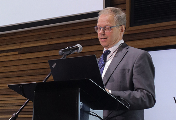Anders Lindberg President Wärtsilä Energy speaking at the forum