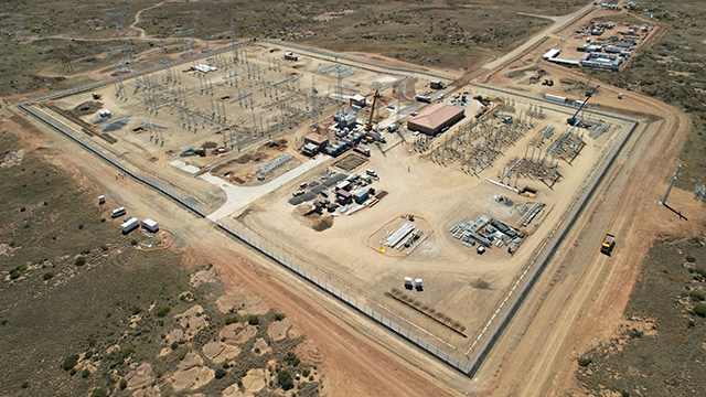 The Main Transmission Station for Koruson 1 and Koruson 2 under construction