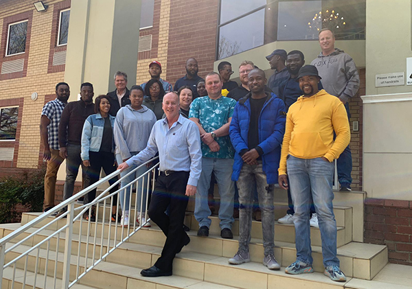 WearCheck training consultant Jan Bakker blue shirt recently conducted oil analysis training courses in Gauteng and North West in South Africa