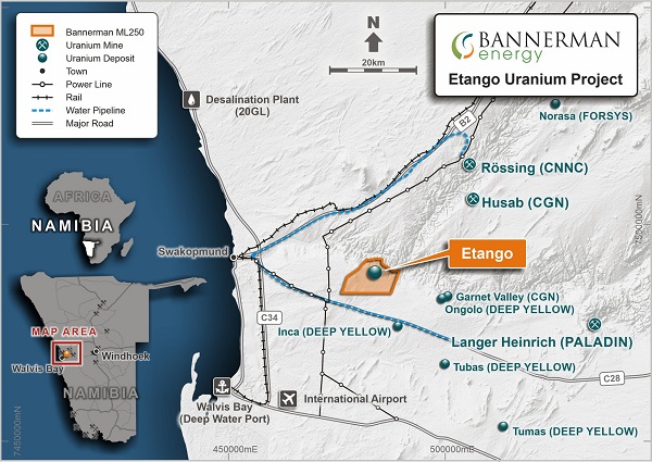 Bannerman Energy advances Etango project towards construction