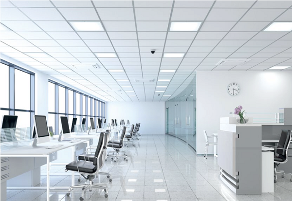 High efficiency LED flat panel for commercial installations
