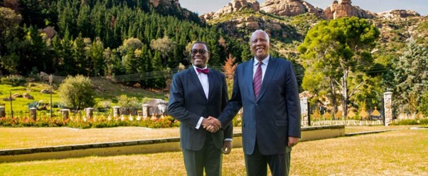 King Letsie III of Lesotho and African Development Bank President Dr Akinwumi Adesina met recently in Maseru