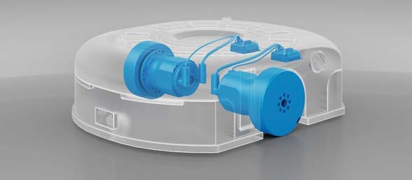 Integrated drive solutions for intralogistics applications