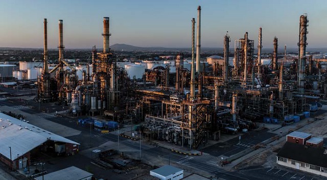 The Astron Refinery in Cape Town is one of South Africas last remaining major oil refineries