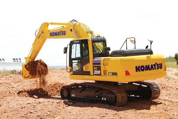 New Komatsu Hydraulic Excavator PC200 10M0 designed for SA construction and civil engineering needs