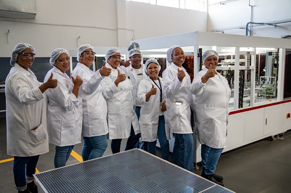 Ener G Africas all women solar assembly team lead and operate the production line