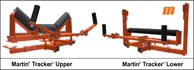 The upper unit for the conveyor carrying side and the lower for return side