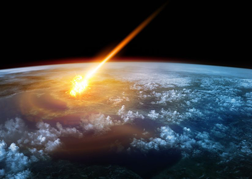 Meteor approaching earth