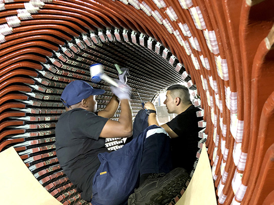 Marthinusen Coutts Sasol Secunda compressor motor stator