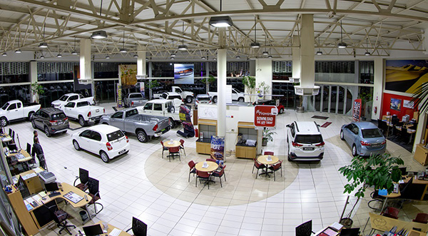 Beka efficient LED lighting for Ermelo Toyota