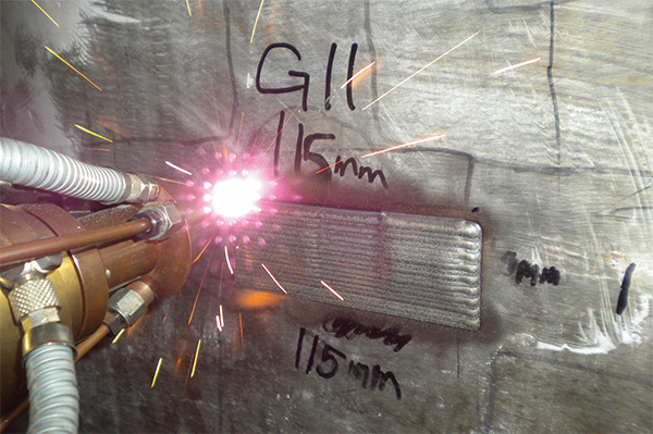 High impact laser metal deposition refurbishments for critical power equipment