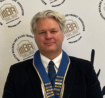 New President at the helm of the Master Builders Association Western Cape