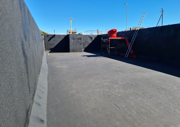 a.b.e. polyurea for linings and waterproofing of new Atlantis waste pond