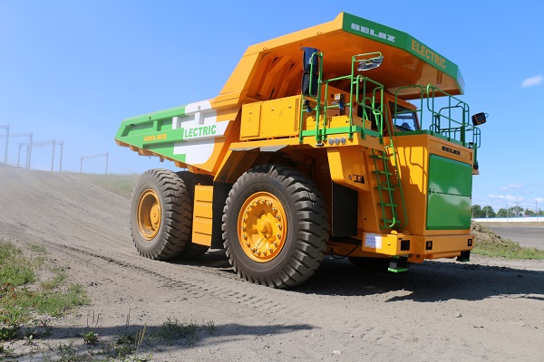 BELAZ presents prototype of an all electric mining dump truck