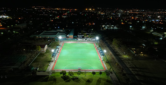 Floodlighting for Pietersburg High Schools astro hockey field 1