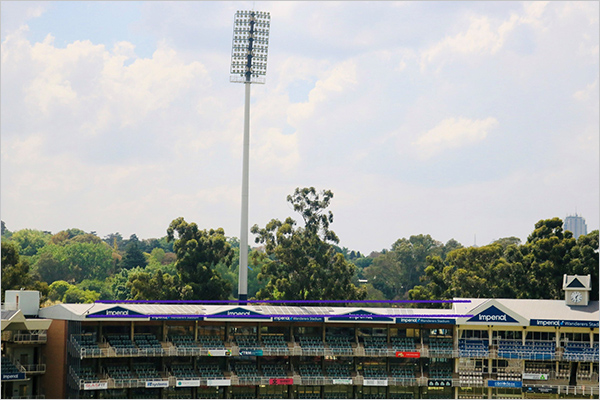 The Imperial Wanderers Stadium goes green