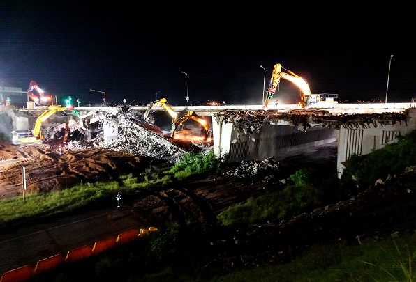 Jet Demolition completes controlled overnight demolition of Rockdale Road Bridge